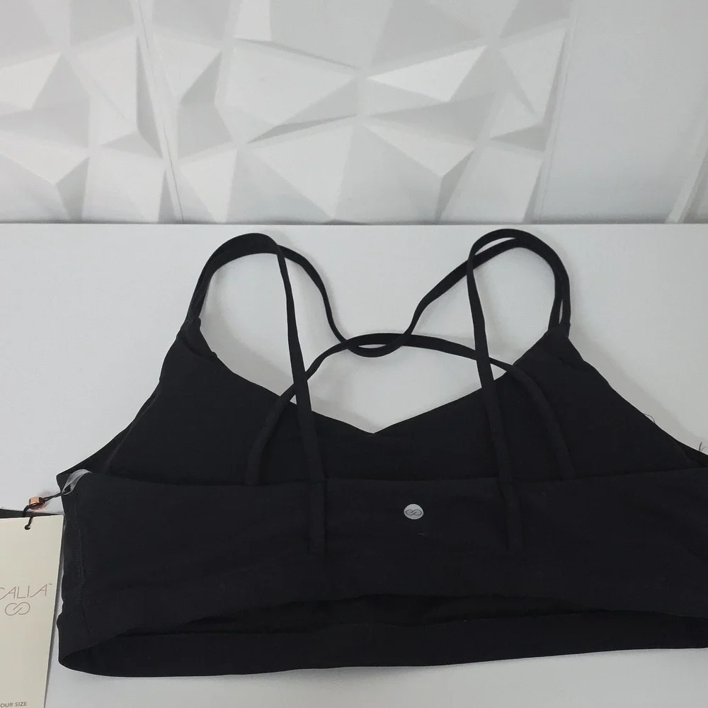 NWT Calia Women's Black Strappy Inspire Bra With Low Support- Size XL - Picture 2 of 4